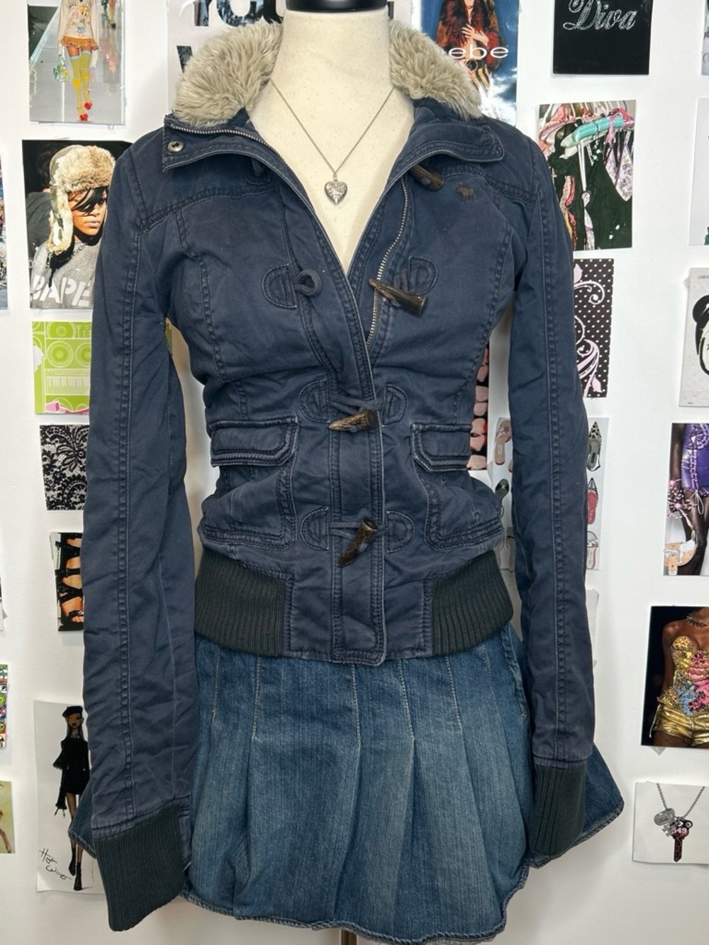 Abercrombie & Fitch vintage fur jacket